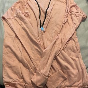 Pink zip up shirt